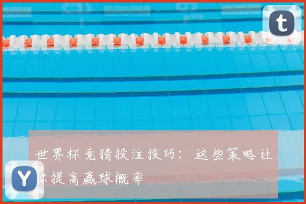 世界杯竞猜投注技巧:这些策略让你提高赢球概率